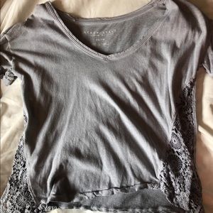 Gray cropped shirt